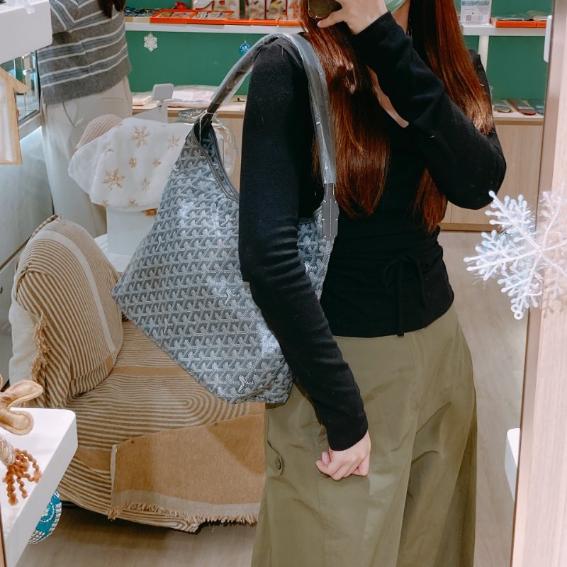 TW4563 Goyard 戈雅 大Tote Bag 熱門灰色Bohème Hobo Bag Grey-14