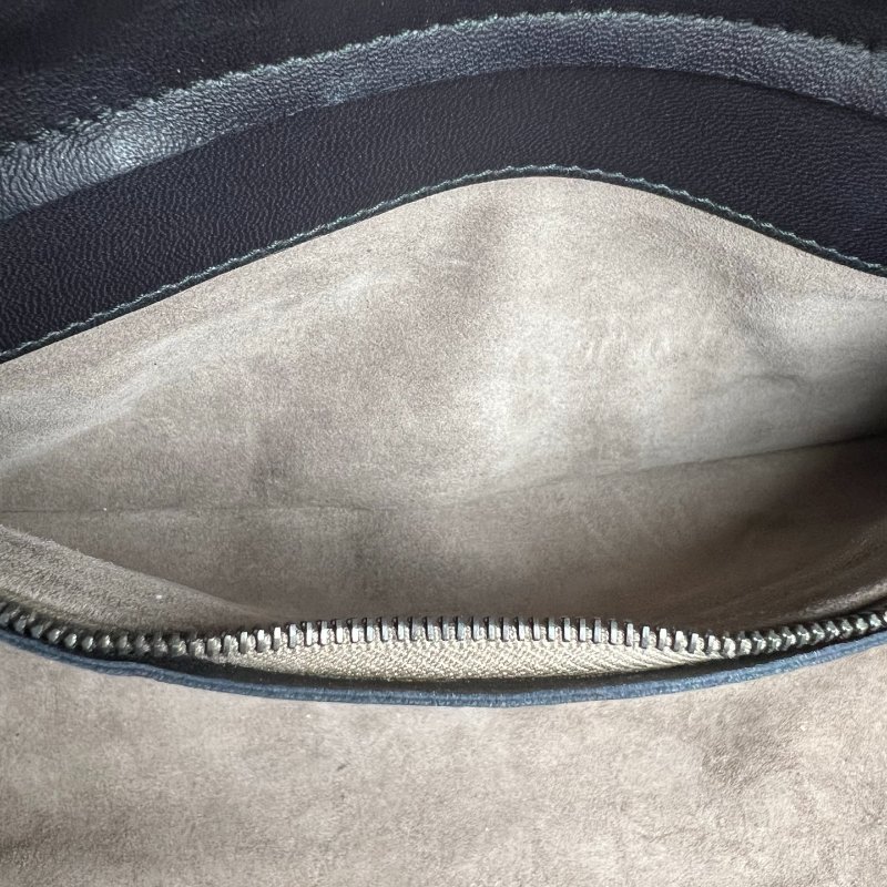 BV 黑棕編織雙面翻蓋手提包-7