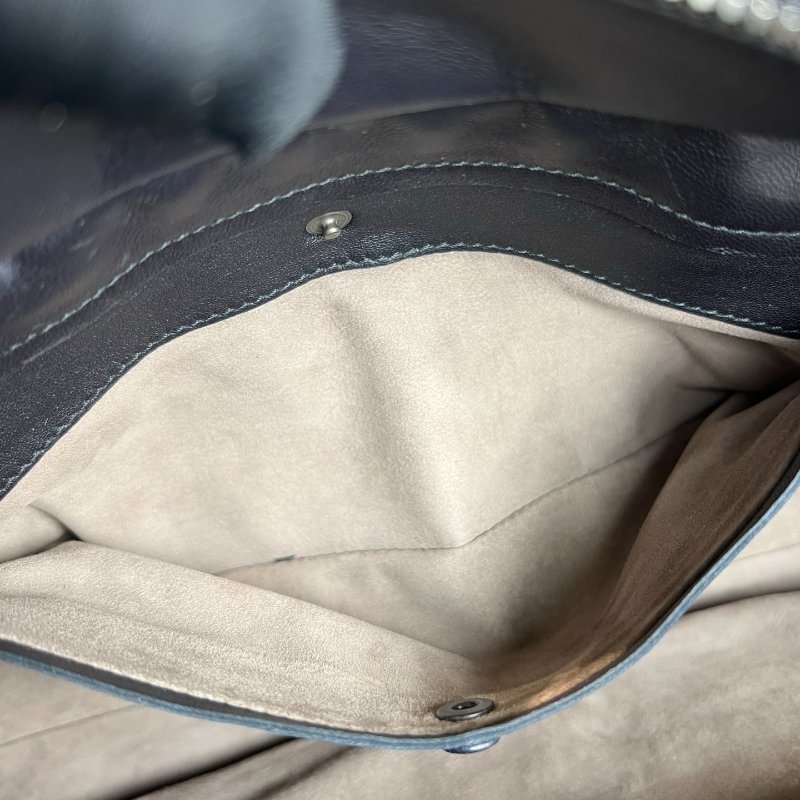 BV 黑棕編織雙面翻蓋手提包-9