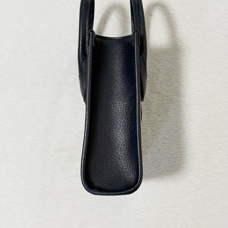 GUCCI Interlocking黑色帆布mini兩用琴譜包-3