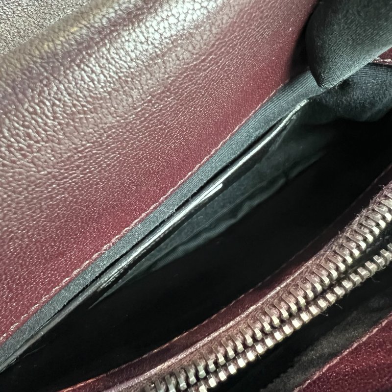 YSL 428056 暗酒紅學院包-8