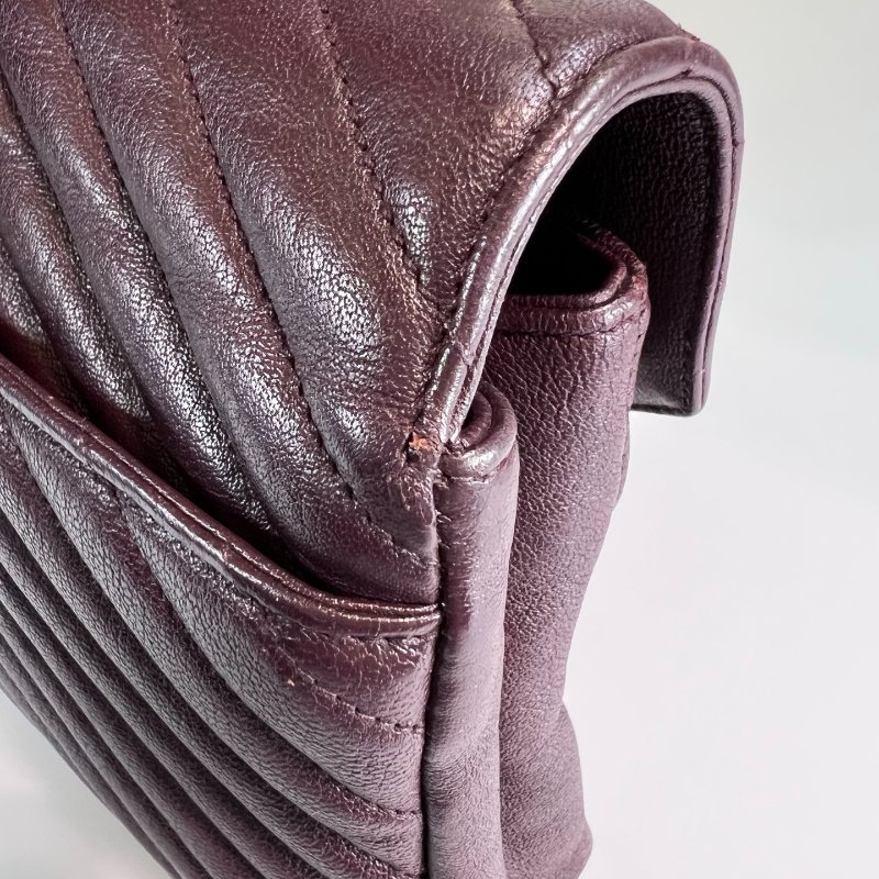 YSL 428056 暗酒紅學院包-12