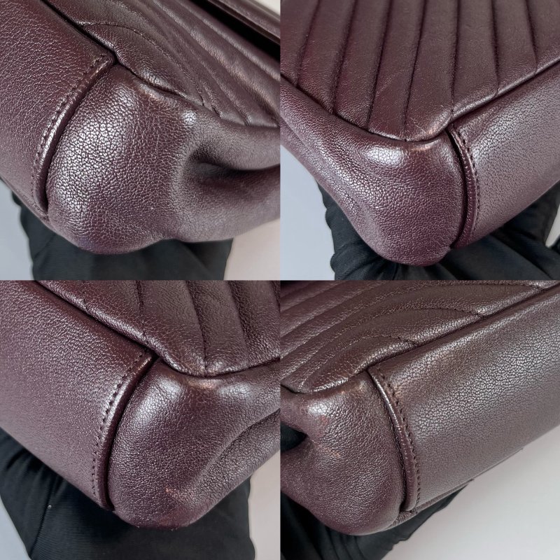 YSL 428056 暗酒紅學院包-15