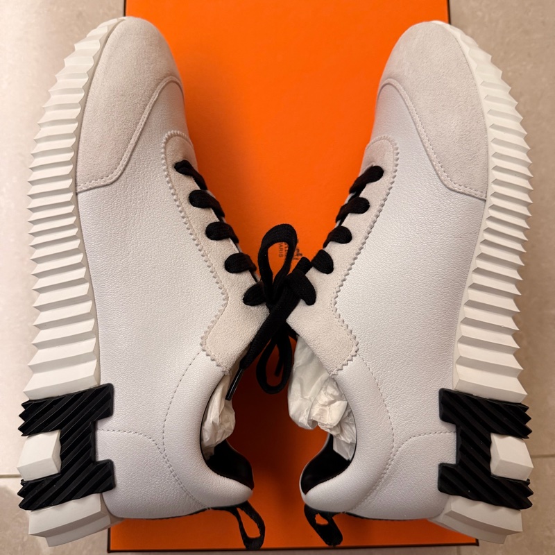 全新愛馬仕Hermes Bouncing女生白色運動鞋38號-1
