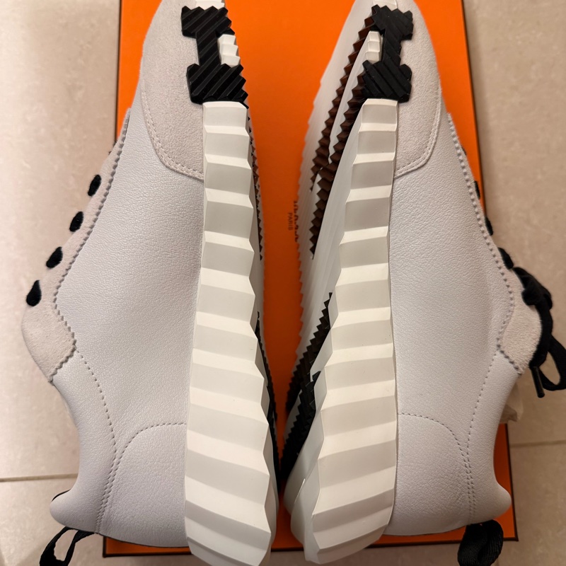 全新愛馬仕Hermes Bouncing女生白色運動鞋38號-5