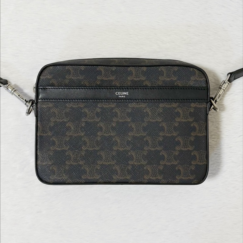 Celine Triomphe 小號郵差款 黑色-0