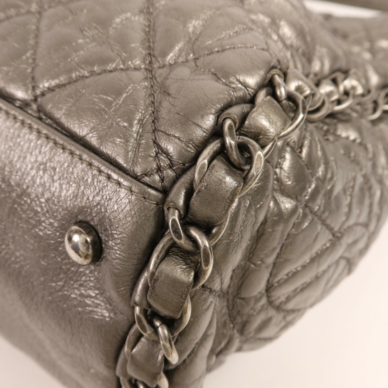 CHANEL 牛皮皮革Chain Me Hobo銀扣鏈帶肩背袋-5