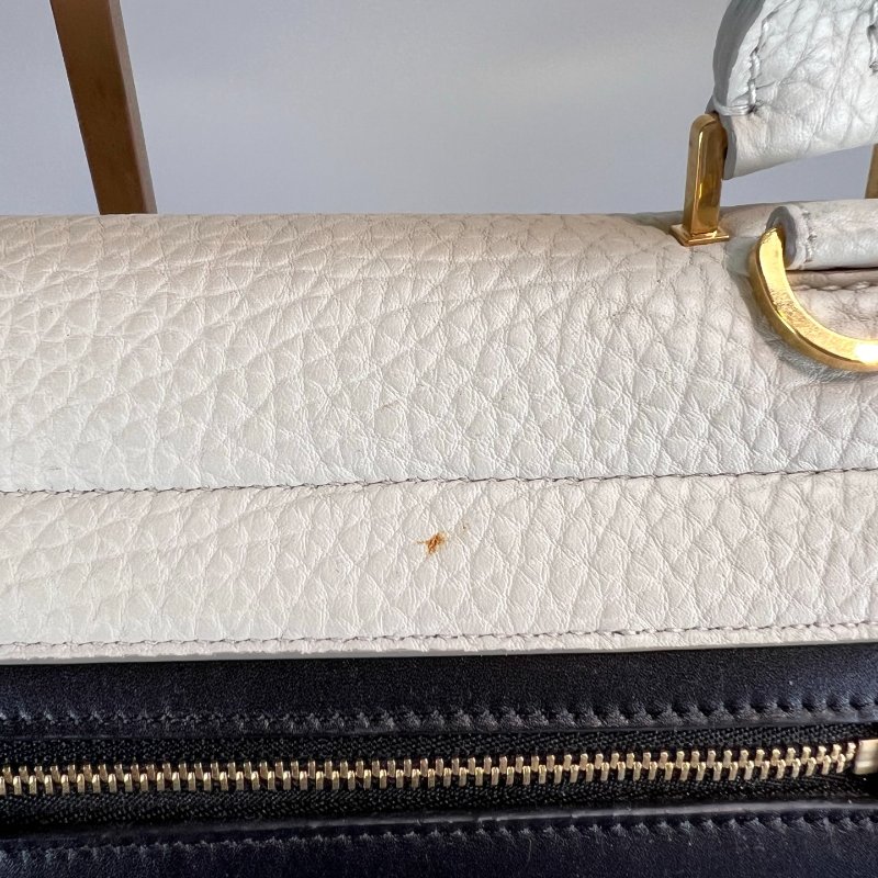 CELINE藍拼白 Trapaze Bag鞦韆包-9