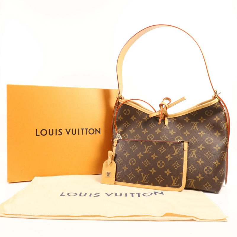 LOUIS VUITTON Monogram CarryAll PM金扣肩背袋-11