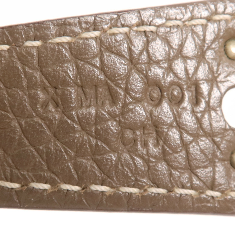 HERMES Clemence皮革Lindy 26銀扣手挽肩背兩用袋Etoupe-12