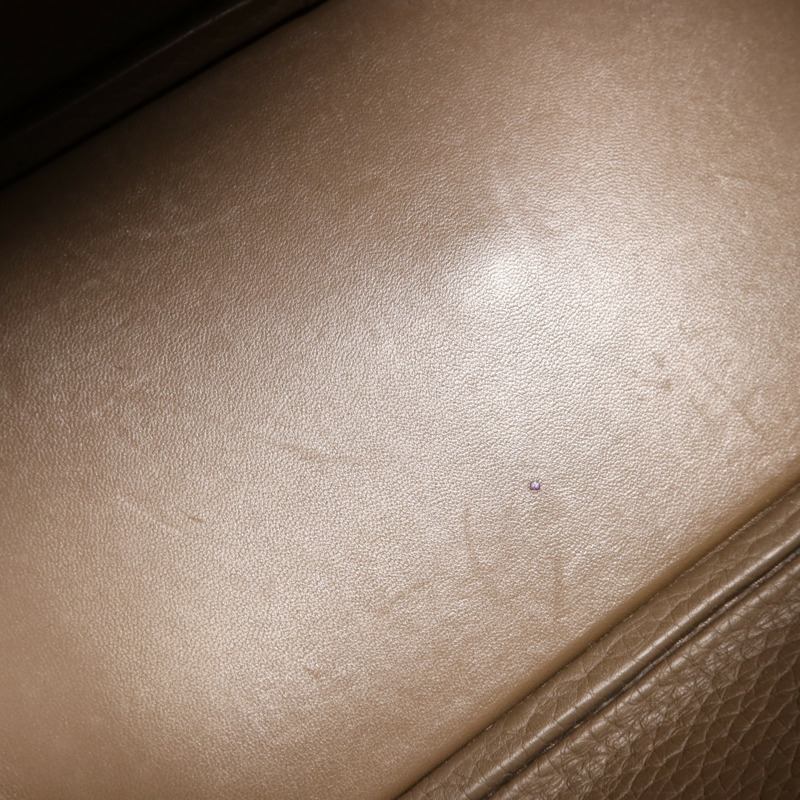 HERMES Clemence皮革Lindy 26銀扣手挽肩背兩用袋Etoupe-13