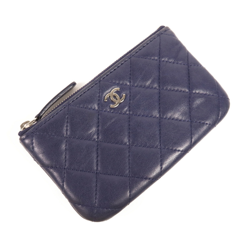 CHANEL 羊皮皮革Pouch銀扣手拿包-2