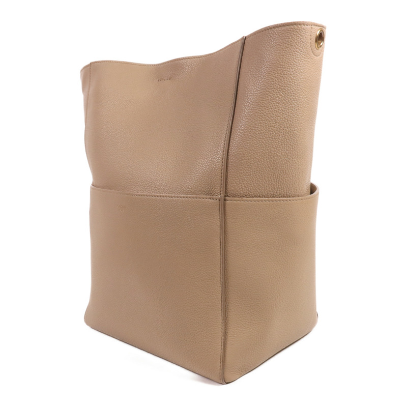 CELINE 牛皮皮革Sangle Bucket Large金扣肩背袋-2