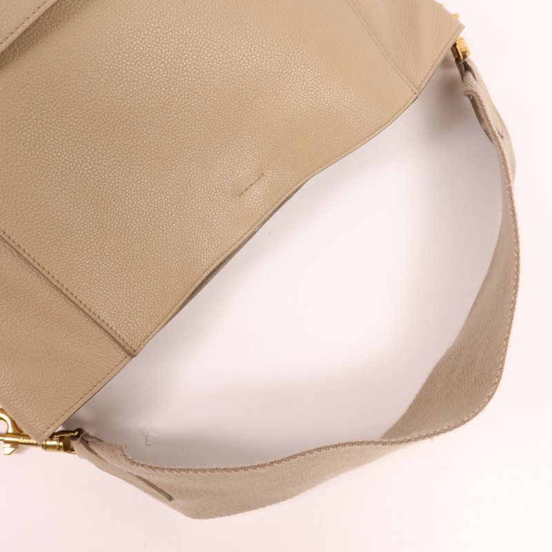 CELINE 牛皮皮革Sangle Bucket Large金扣肩背袋-4