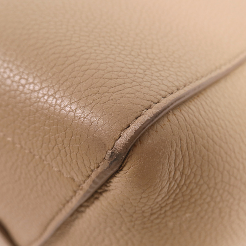 CELINE 牛皮皮革Sangle Bucket Large金扣肩背袋-7