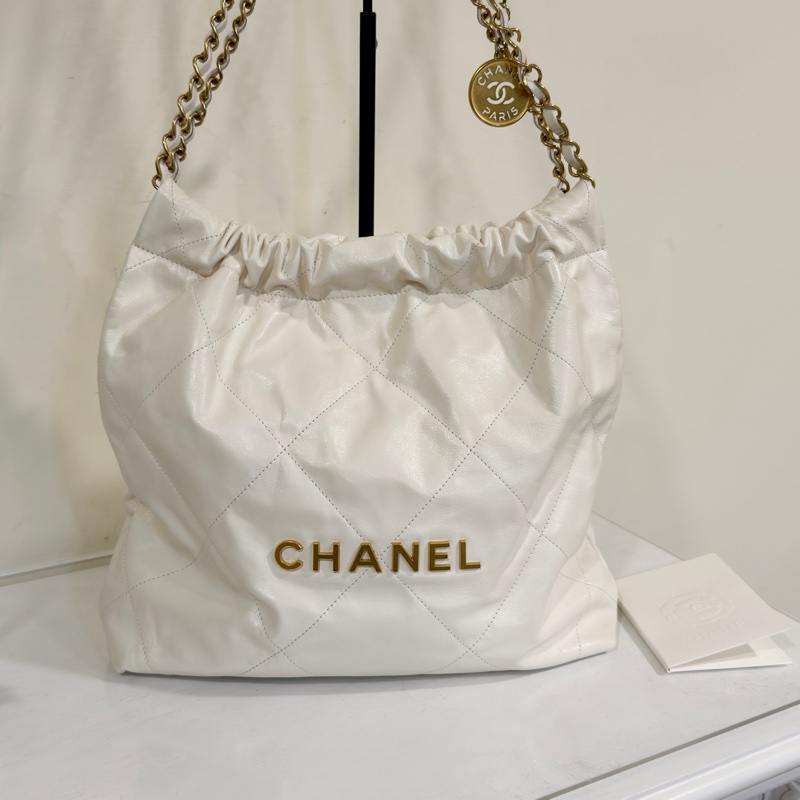 25年7月新光三越購證 #離櫃閒置全配 香奈兒白金22bag垃圾袋小號 #專櫃20多萬🔥-5