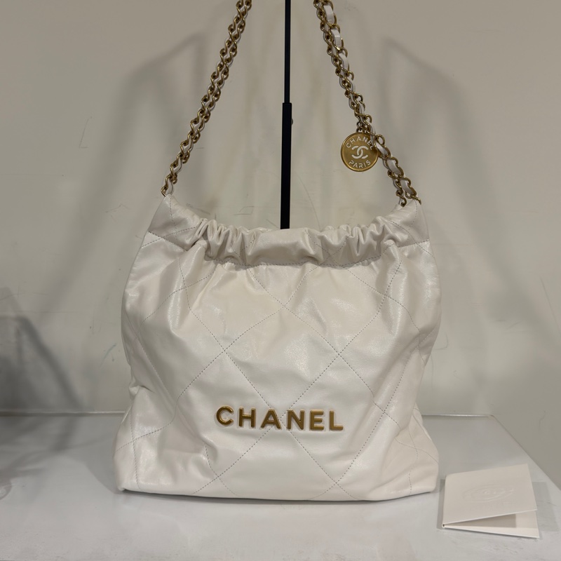 25年7月新光三越購證 #離櫃閒置全配 香奈兒白金22bag垃圾袋小號 #專櫃20多萬🔥-6