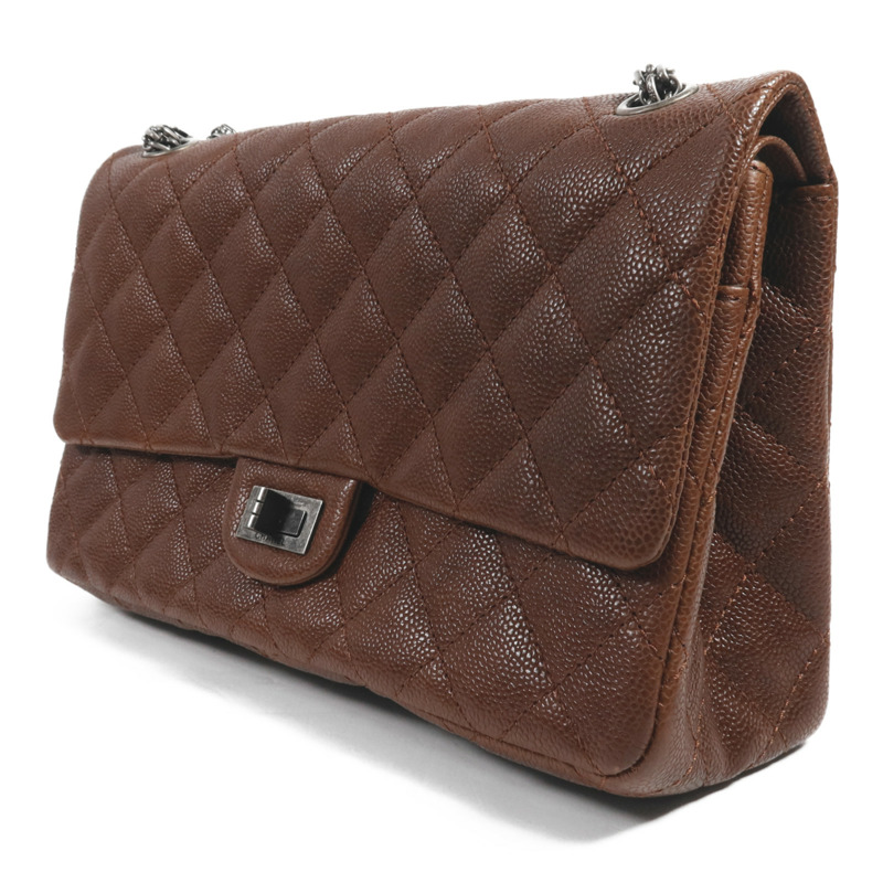 CHANEL 牛皮皮革2.55銀扣鏈帶肩背袋-2