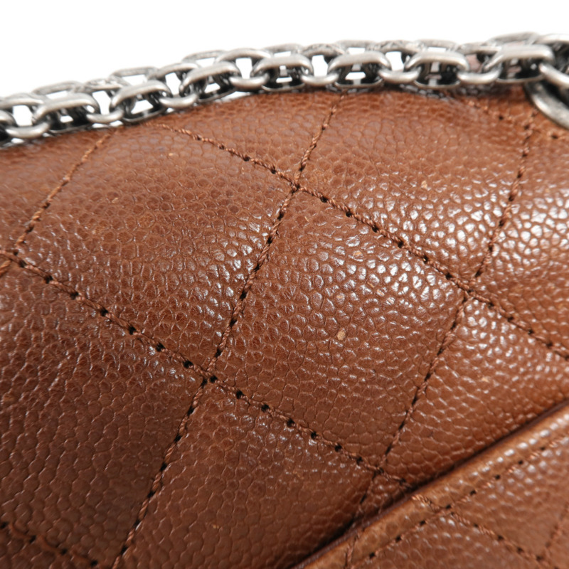 CHANEL 牛皮皮革2.55銀扣鏈帶肩背袋-22