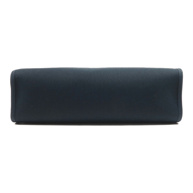 HERMES 帆布Herbag PM銀扣手挽肩背兩用袋Bleu Ocean-3