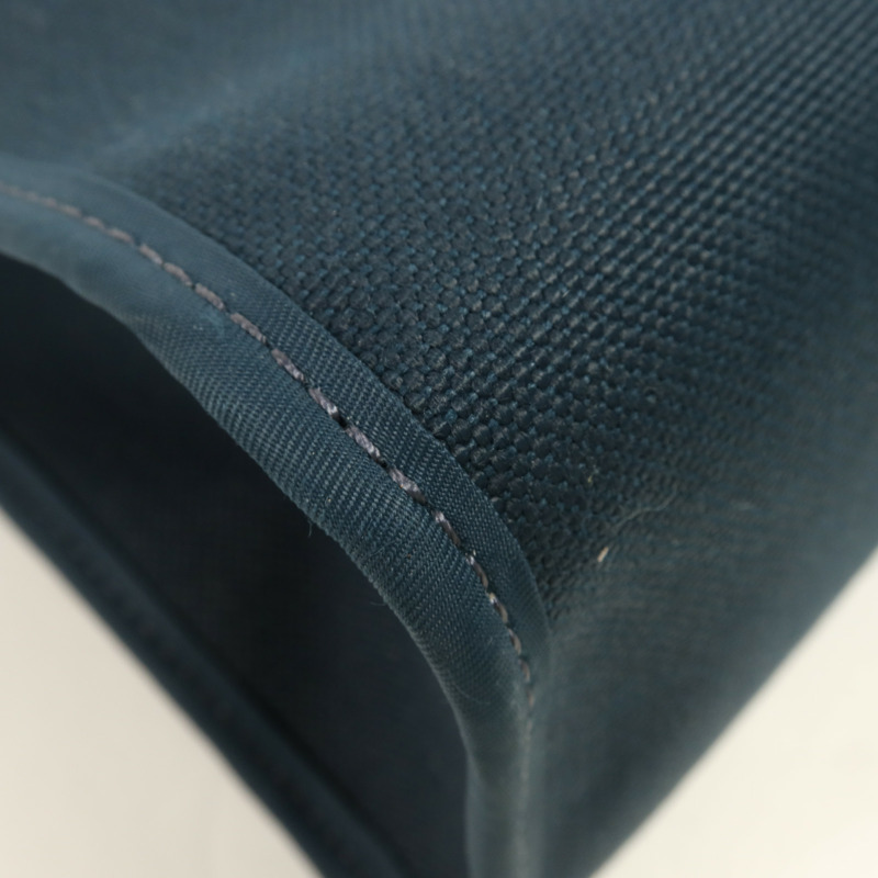 HERMES 帆布Herbag PM銀扣手挽肩背兩用袋Bleu Ocean-6