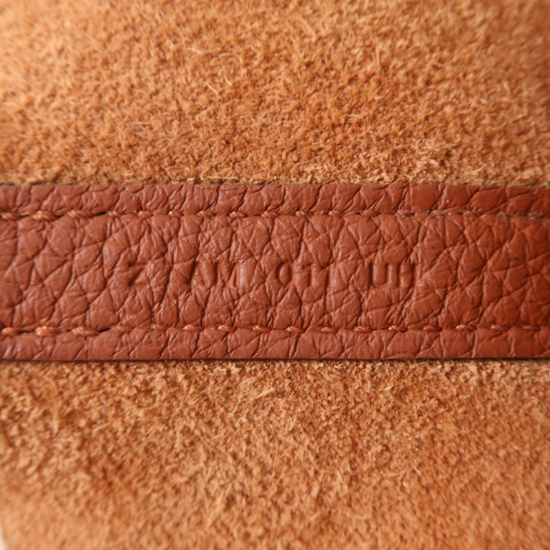 HERMES Clemence皮革Picotin MM金扣手挽袋Cuivre-12