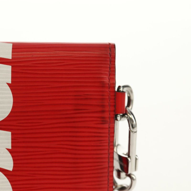 【日本直送】路易威登 Epi LV × Supreme 鏈條迷你皮夾 紅色 M67755 LV 正品 140687M-3