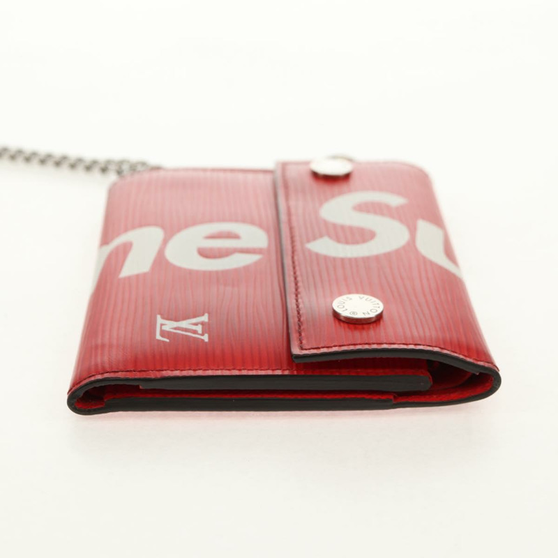 【日本直送】路易威登 Epi LV × Supreme 鏈條迷你皮夾 紅色 M67755 LV 正品 140687M-4