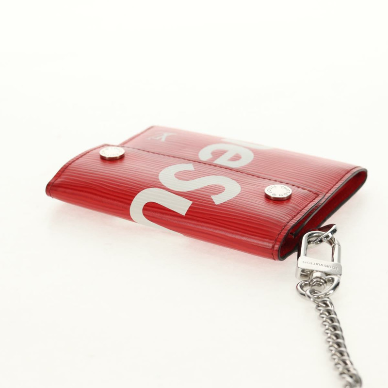【日本直送】路易威登 Epi LV × Supreme 鏈條迷你皮夾 紅色 M67755 LV 正品 140687M-7