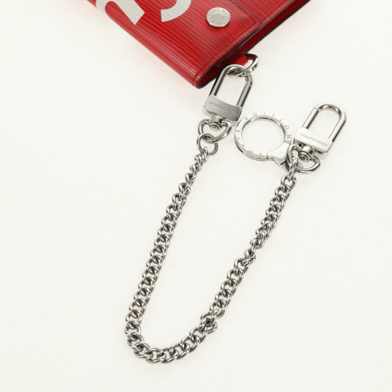 【日本直送】路易威登 Epi LV × Supreme 鏈條迷你皮夾 紅色 M67755 LV 正品 140687M-8