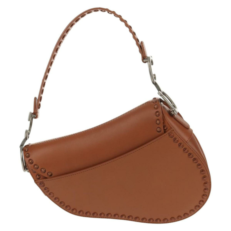 【日本直送】Christian Dior 馬鞍包 肩背包 皮革 米色 正品 121361M-1