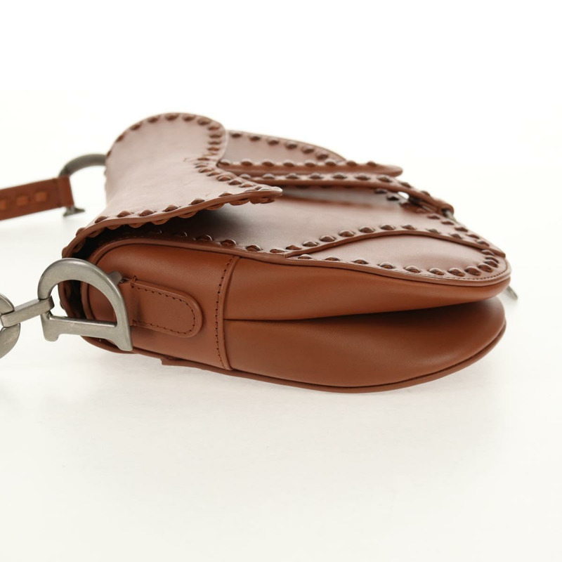 【日本直送】Christian Dior 馬鞍包 肩背包 皮革 米色 正品 121361M-2