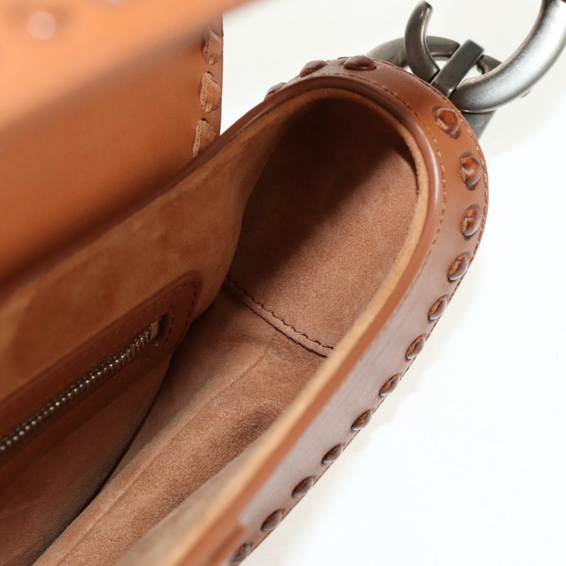 【日本直送】Christian Dior 馬鞍包 肩背包 皮革 米色 正品 121361M-24