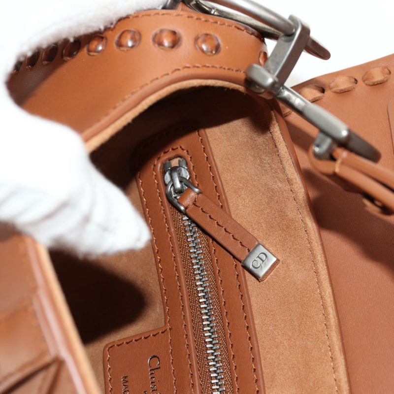 【日本直送】Christian Dior 馬鞍包 肩背包 皮革 米色 正品 121361M-26