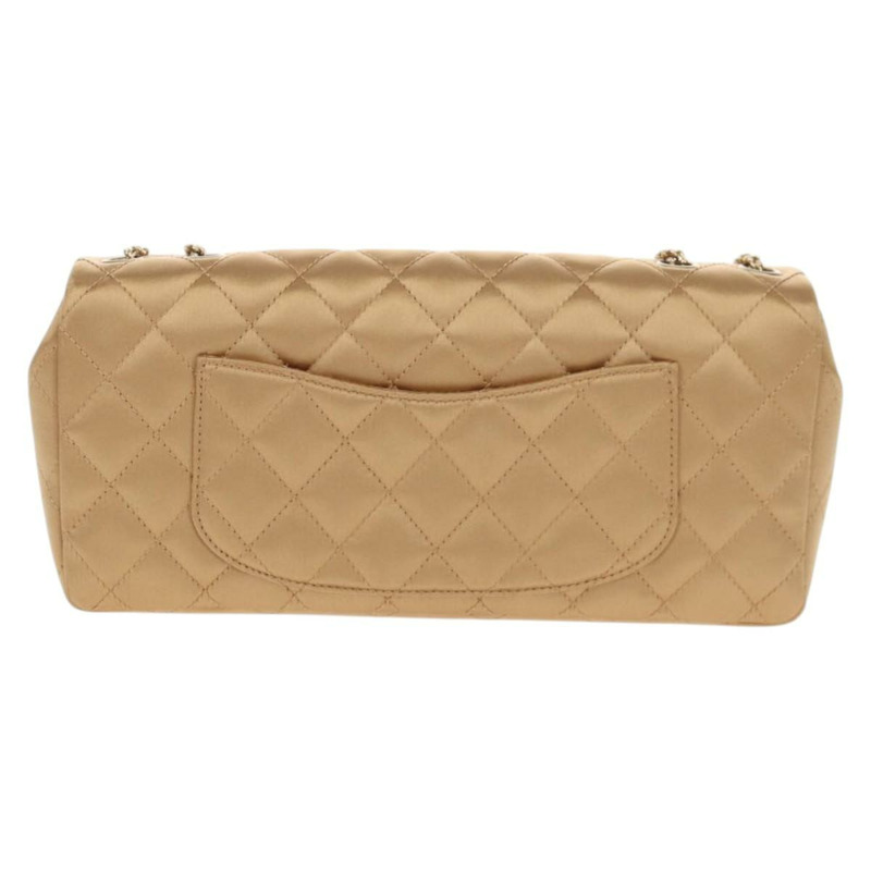 【日本直送】香奈兒鏈條絎縫肩背包，緞面金色雙C標誌，貨號128521M-1