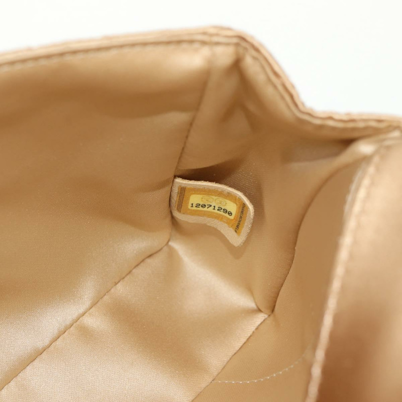 【日本直送】香奈兒鏈條絎縫肩背包，緞面金色雙C標誌，貨號128521M-9