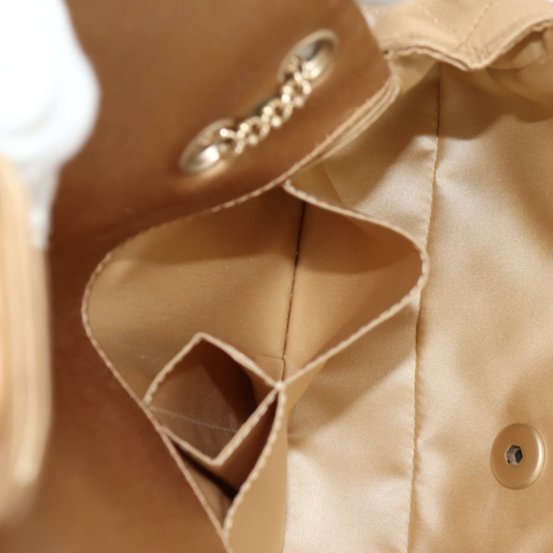 【日本直送】香奈兒鏈條絎縫肩背包，緞面金色雙C標誌，貨號128521M-25