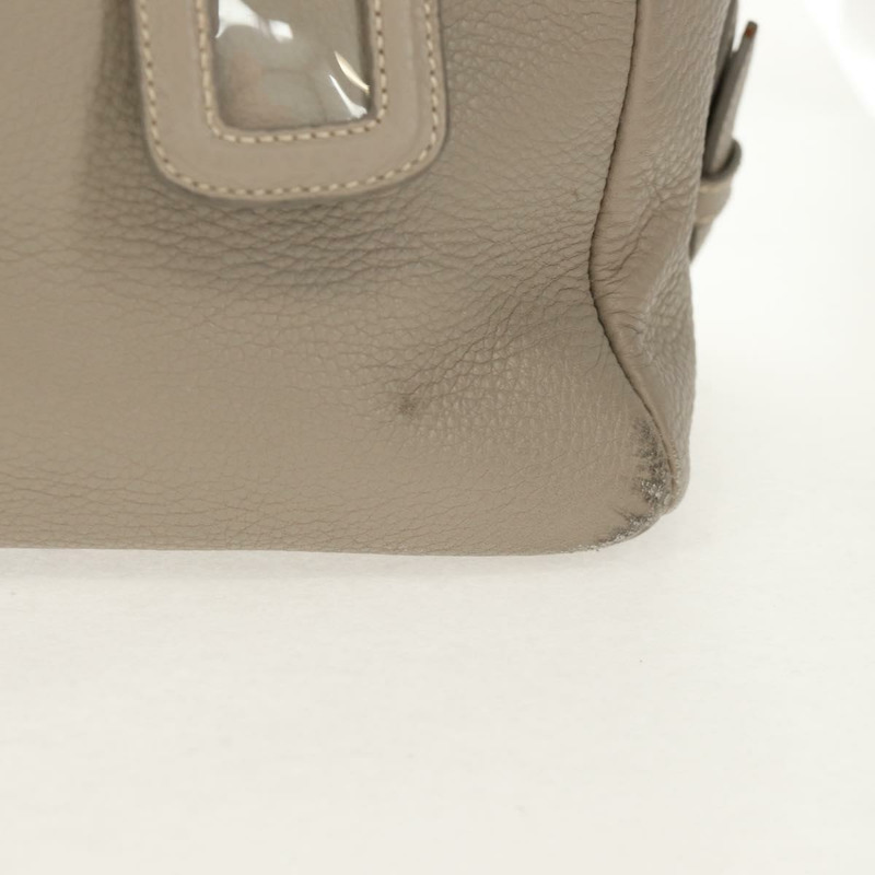 【日本直送】PRADA 皮革手提包 2way 米色 金色 Auth am9550V-1