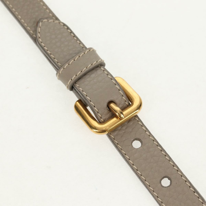 【日本直送】PRADA 皮革手提包 2way 米色 金色 Auth am9550V-15