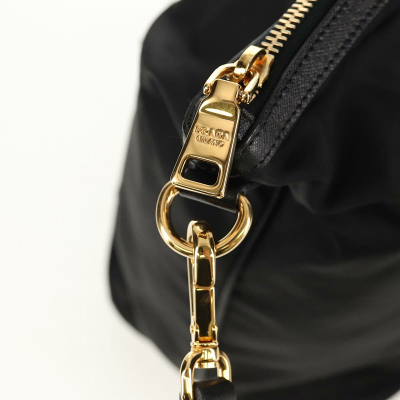 【日本直送】PRADA 尼龍雙肩托特包 黑色 金色 Auth am9548V-8
