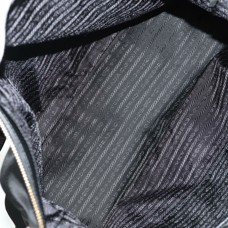【日本直送】PRADA 尼龍雙肩托特包 黑色 金色 Auth am9548V-9