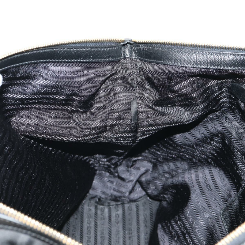 【日本直送】PRADA 尼龍雙肩托特包 黑色 金色 Auth am9548V-23