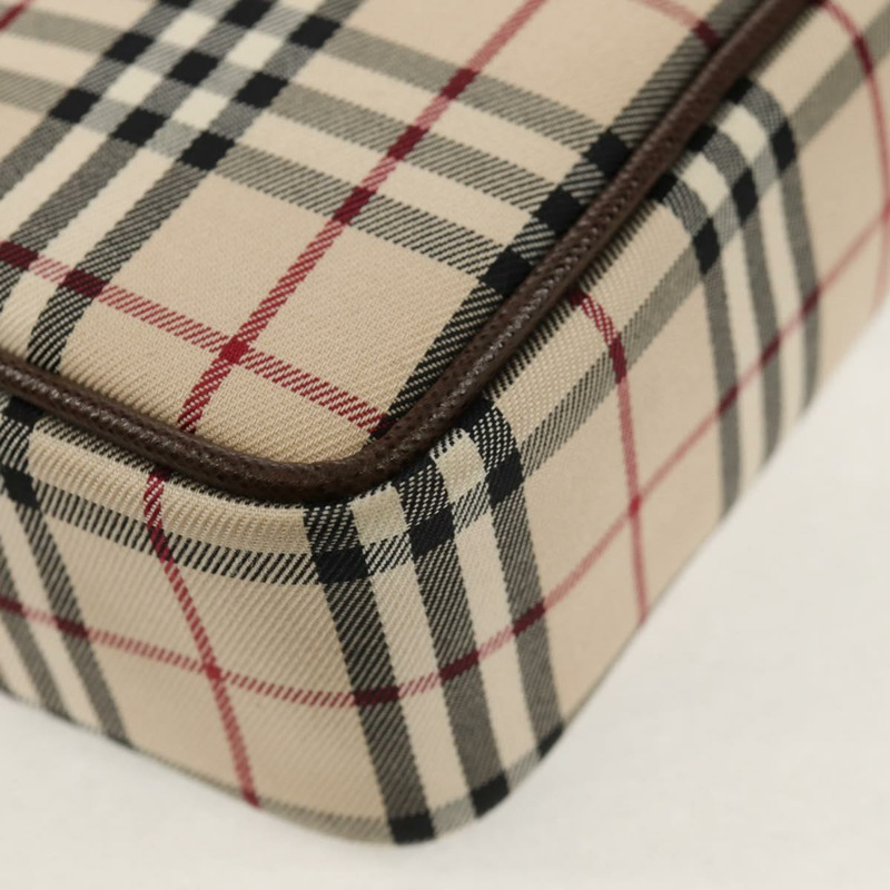 【日本直送】BURBERRY Nova 格紋帆布單肩包 米色 銀色 正品 am9514V-15