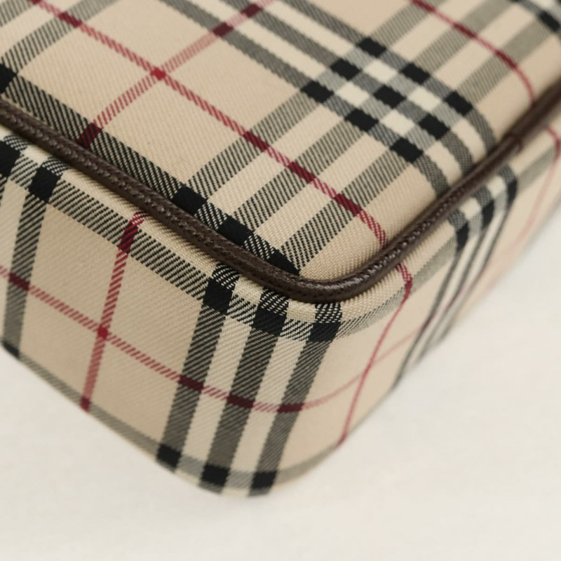 【日本直送】BURBERRY Nova 格紋帆布單肩包 米色 銀色 正品 am9514V-16