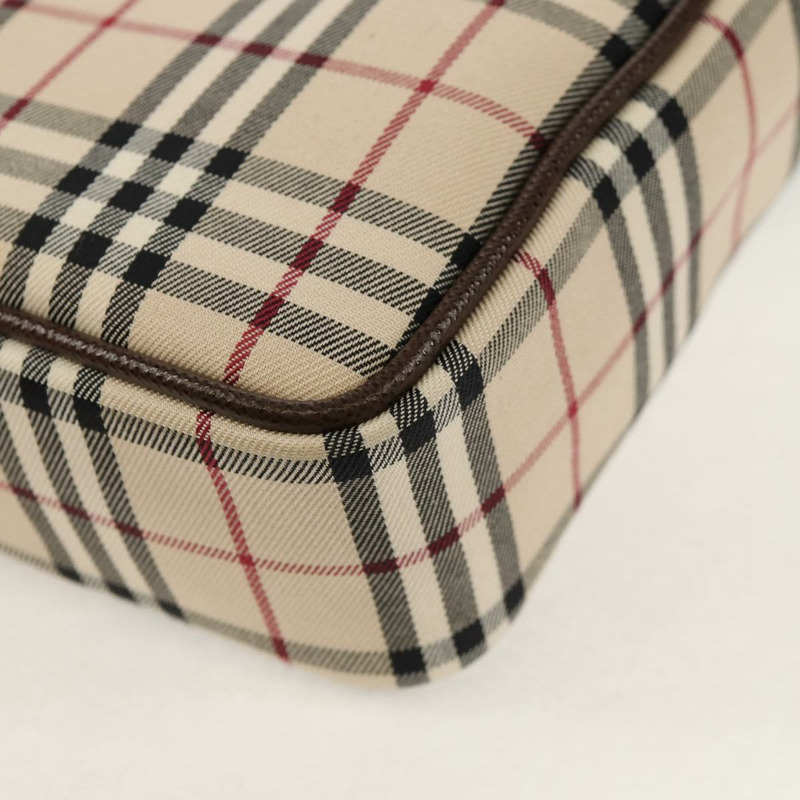 【日本直送】BURBERRY Nova 格紋帆布單肩包 米色 銀色 正品 am9514V-17