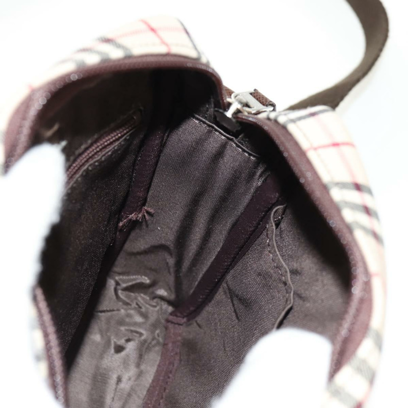 【日本直送】BURBERRY Nova 格紋帆布單肩包 米色 銀色 正品 am9514V-22