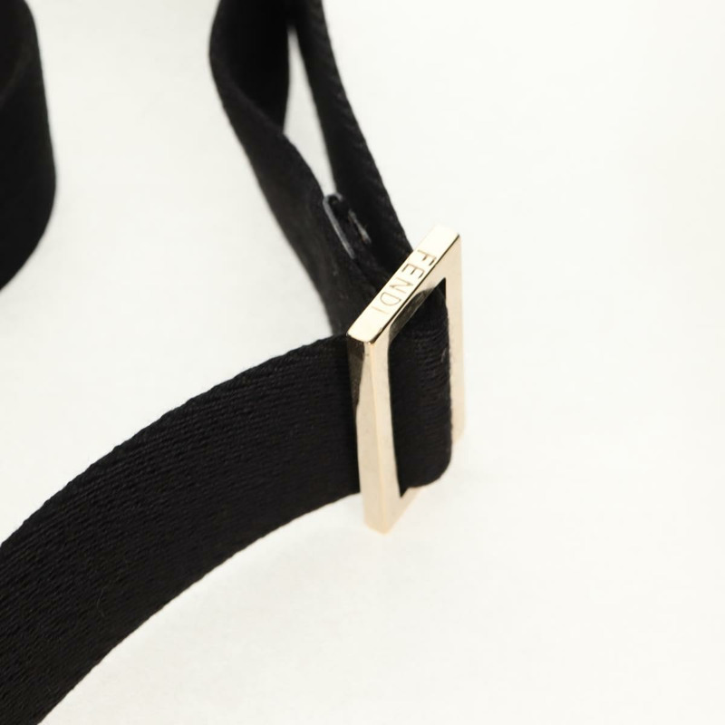 【日本直送】FENDI Zucchino帆布單肩包 黑色金色 Auth am9520V-8