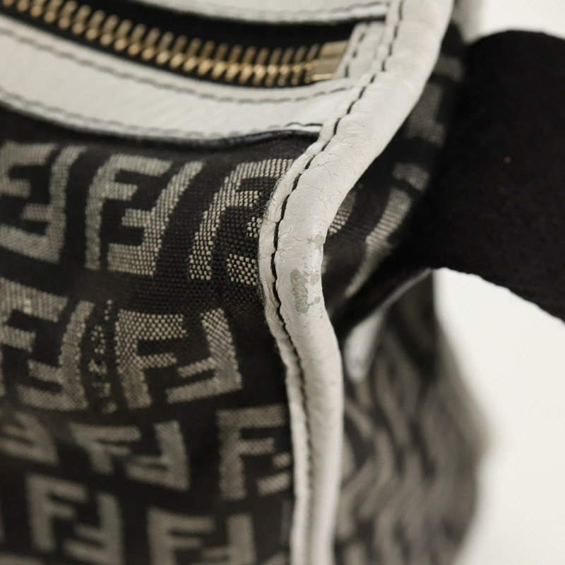 【日本直送】FENDI Zucchino帆布單肩包 黑色金色 Auth am9520V-9