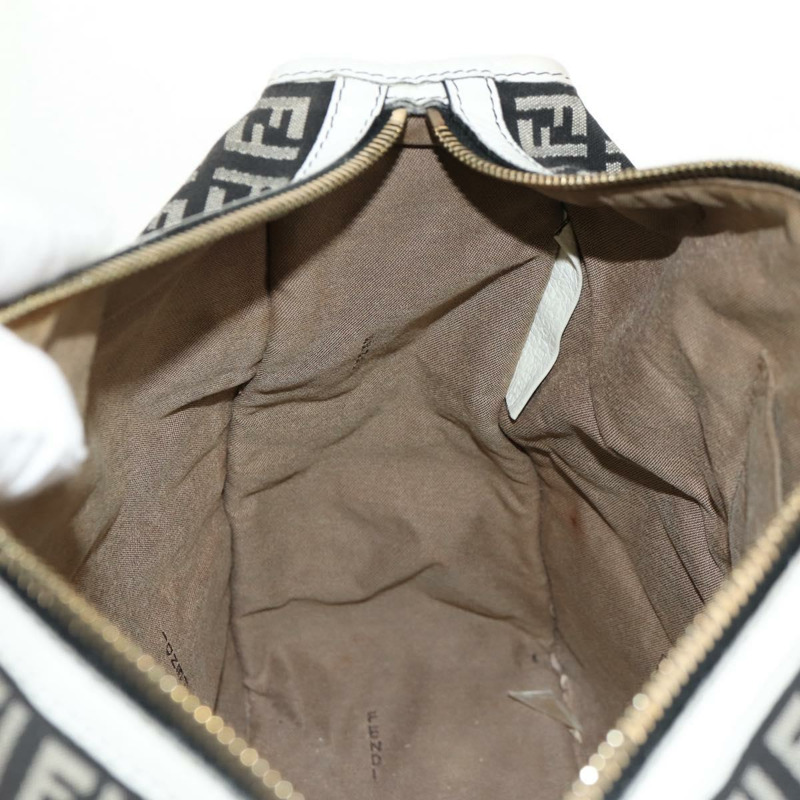 【日本直送】FENDI Zucchino帆布單肩包 黑色金色 Auth am9520V-22