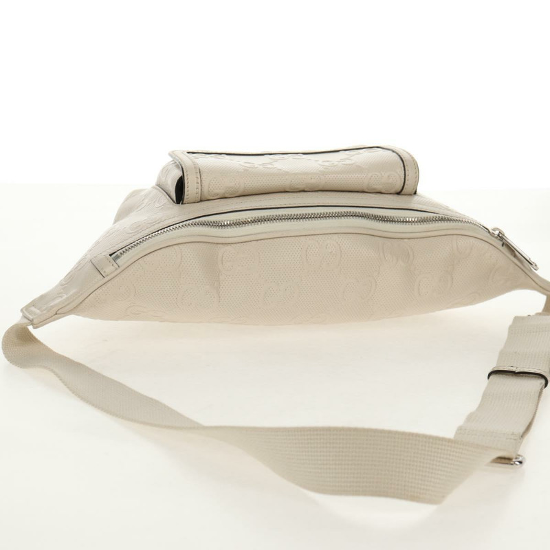 【日本直送】GUCCI GG 壓花斜背包 白色 銀色 645093 正品 BA7268M-5